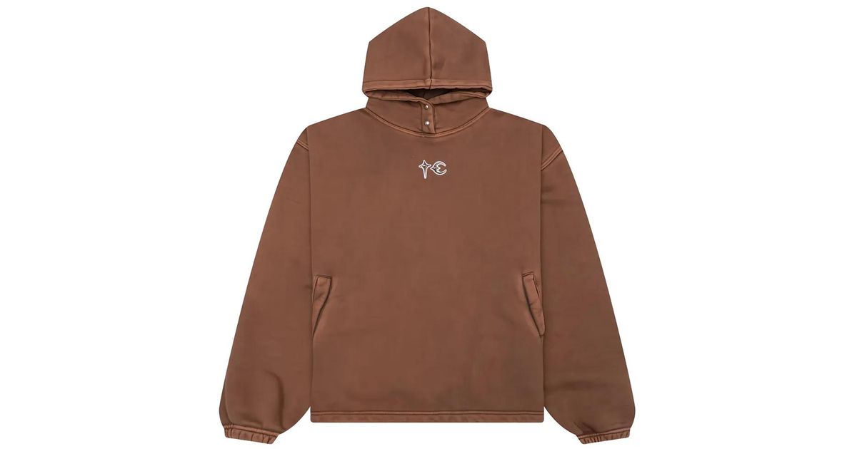 THUG CLUB Devil Peace Back-Patch Hoodie in Brown for Men | Lyst