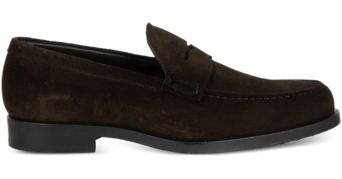 Triver Flight Suede Loafers in Black for Men | Lyst