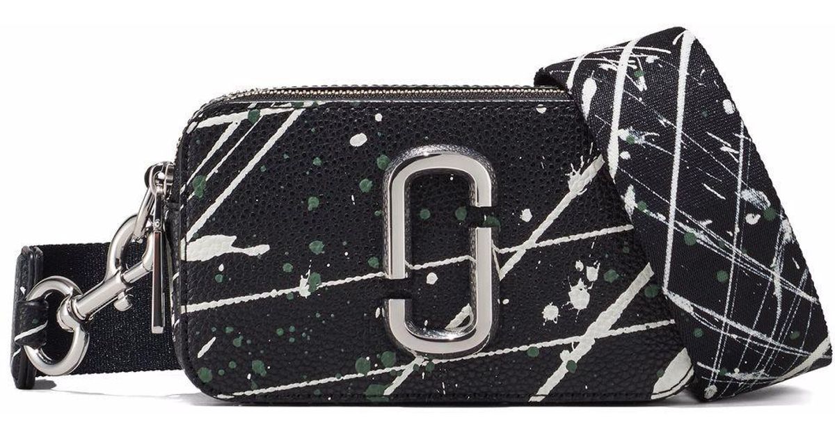 Marc Jacobs Leather Snapshot Paint Splatter Crossbody Bag in Black Lyst