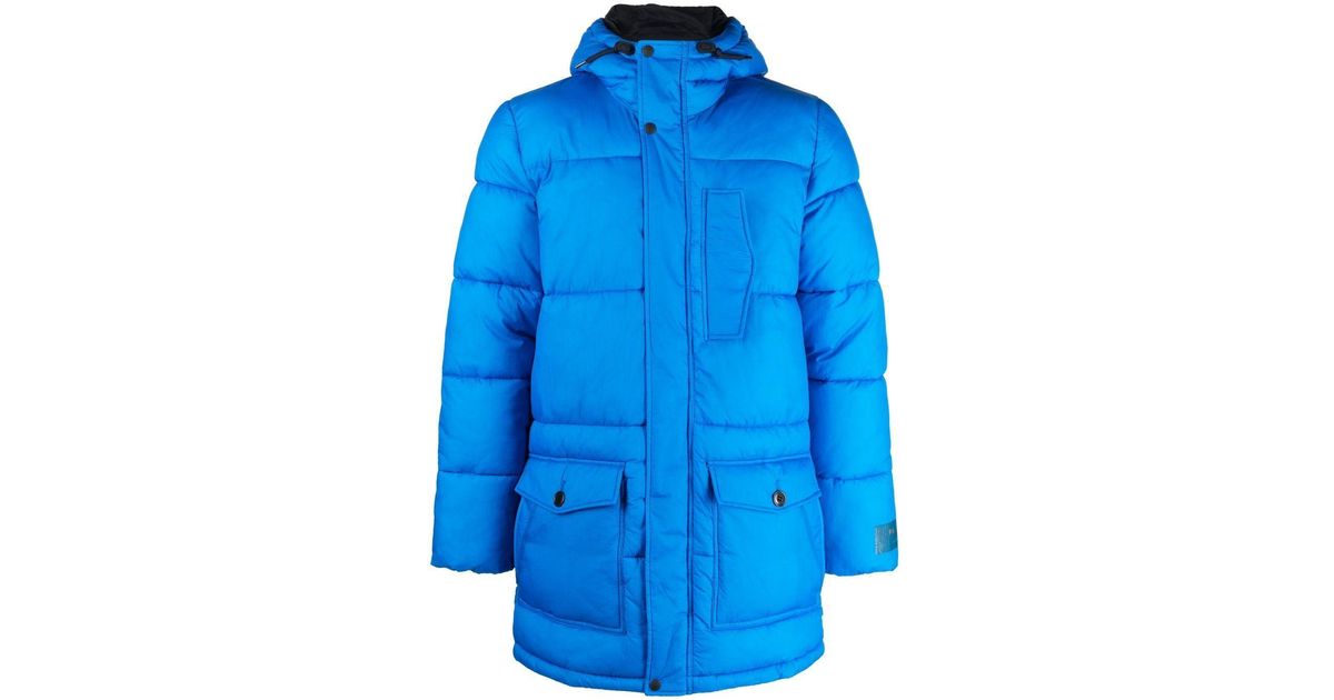 PS by Paul Smith Synthetic Padded Parka Coat in Blue for Men | Lyst