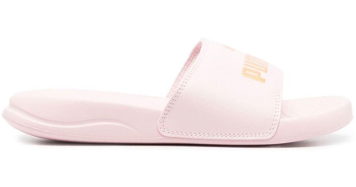 claquettes puma rose