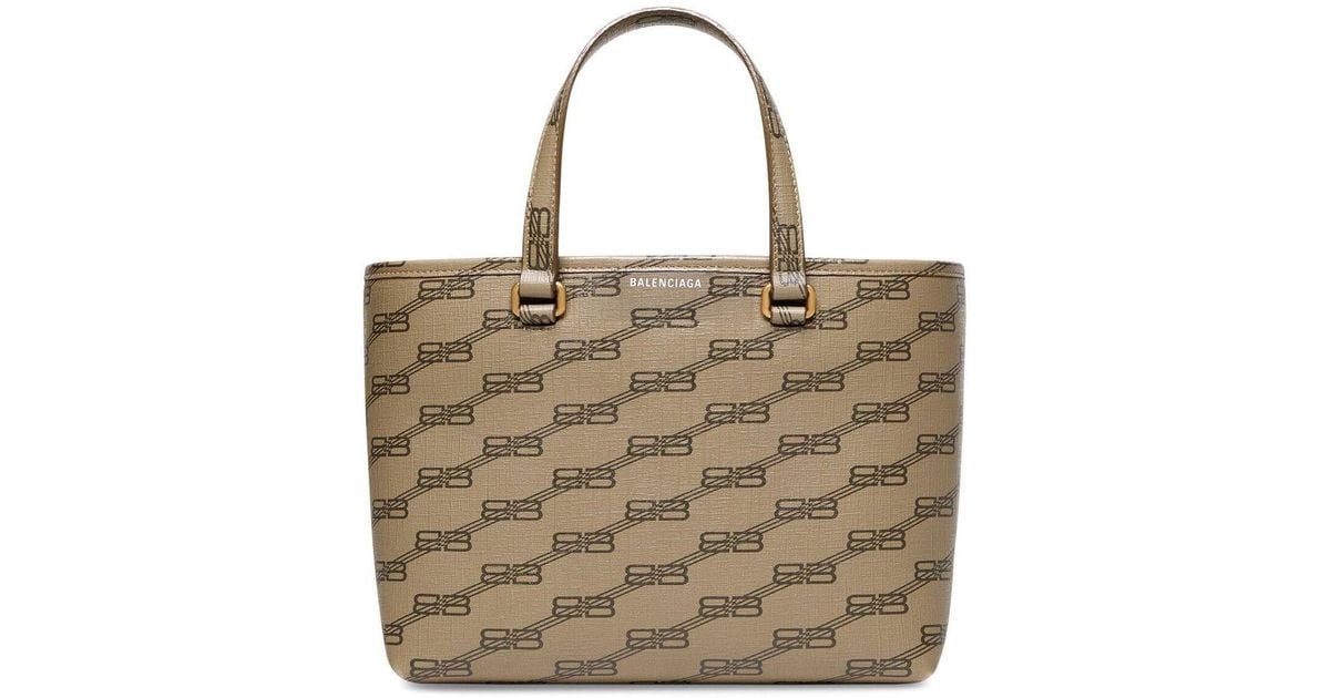 Balenciaga Kleiner Signature East West Shopper in Natur Lyst DE
