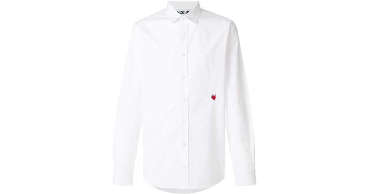 moschino white shirt with red heart