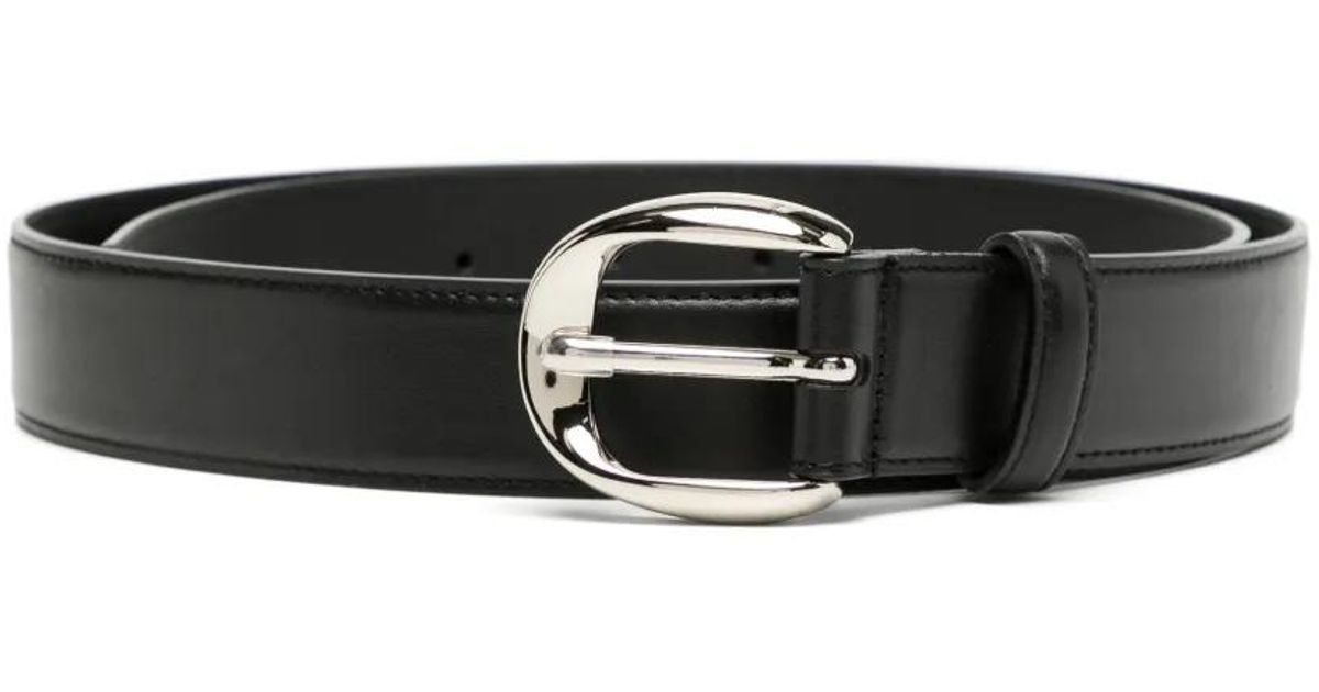 [RECTO] / ☆ SIGNATURE ROUND BUCKLE BELT / SILVER RECTO | 렉토 Recto Signature Round Buckle Belt Silver #렉토
