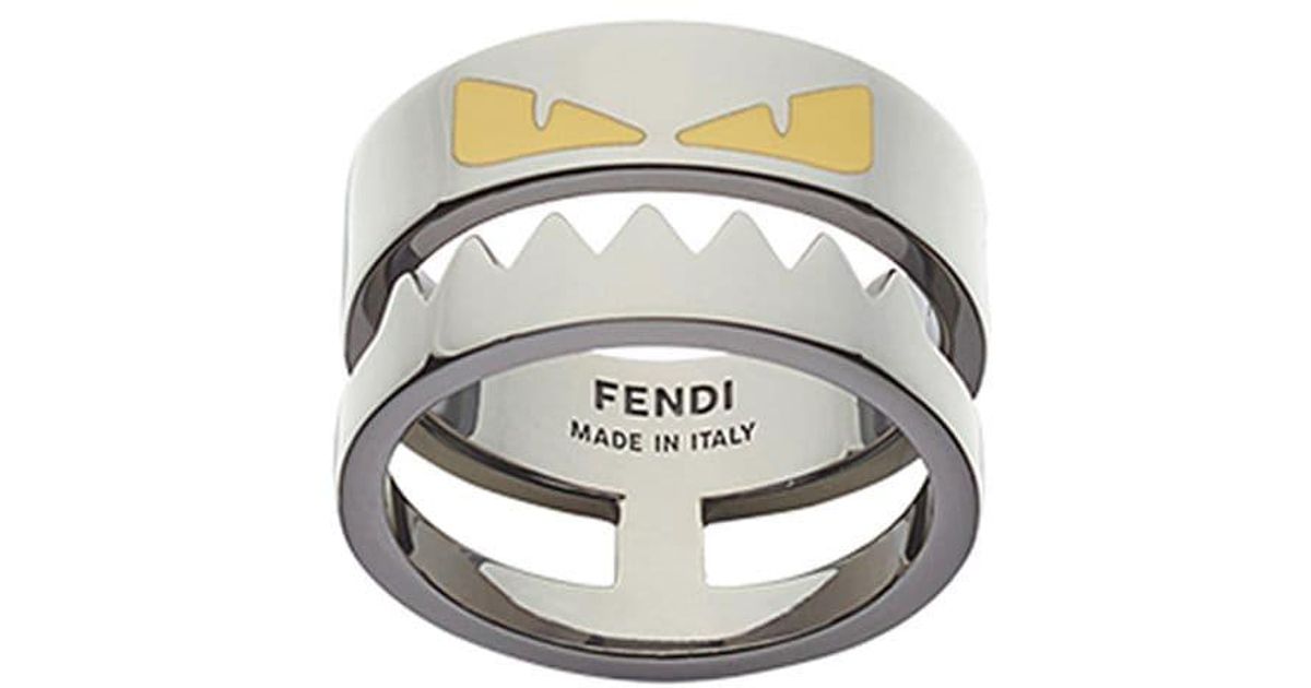 Ring Anello Fendi Con Monogramma With 100% Quality And %100