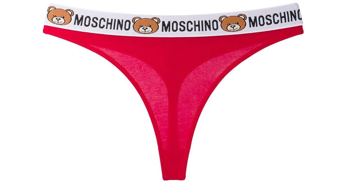 Moschino Synthetic Teddy Bear Thong in 