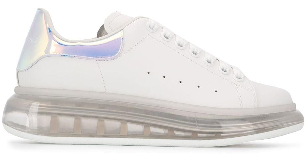 Alexander McQueen Oversized Clear Sole Sneakers in White | Lyst