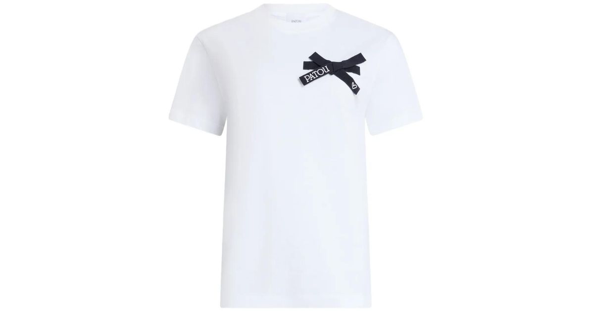 Patou リボンディテール Tシャツ ホワイト | Lyst