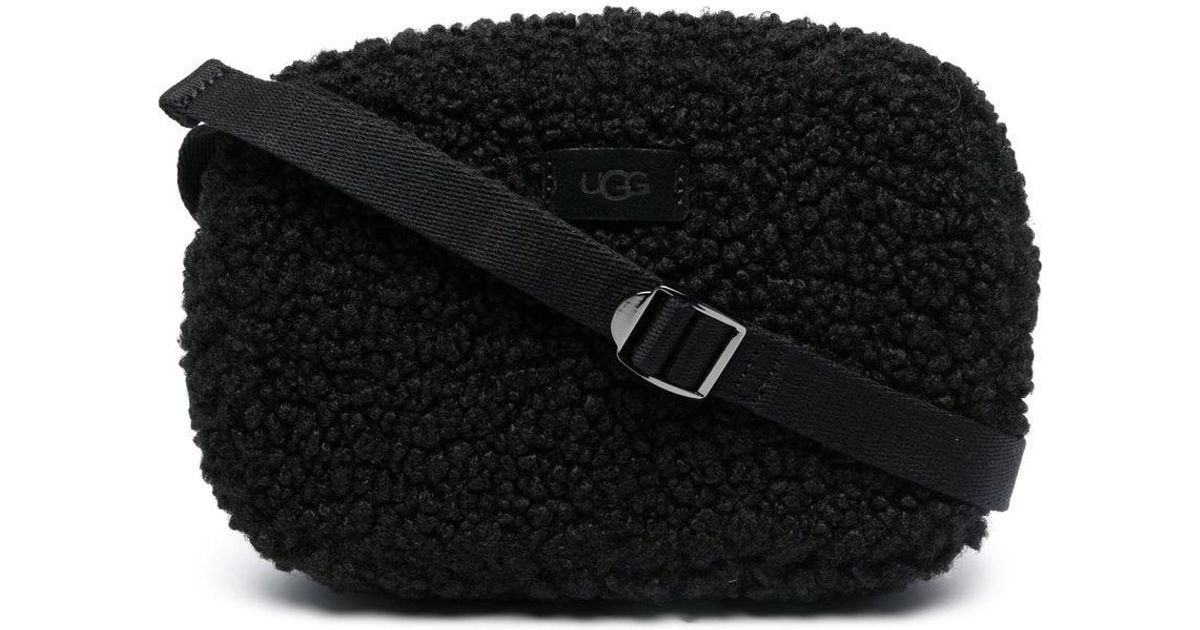 UGG Faux-shearling Crossbody Bag in Black | Lyst