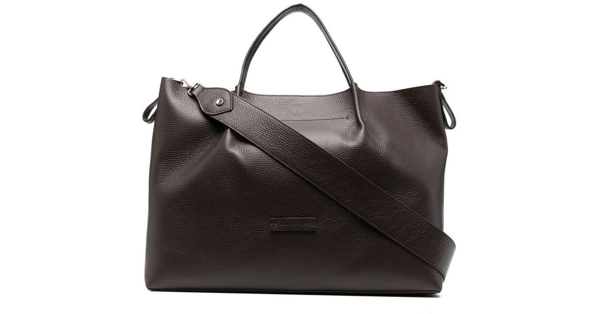 Fabiana Filippi Oversized Leather Tote Bag in Brown | Lyst UK