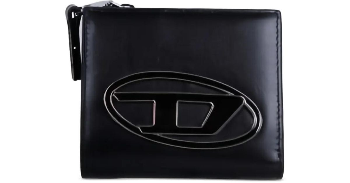 DIESEL 1Dr Bi Fold Zip L Wallet in Black | Lyst