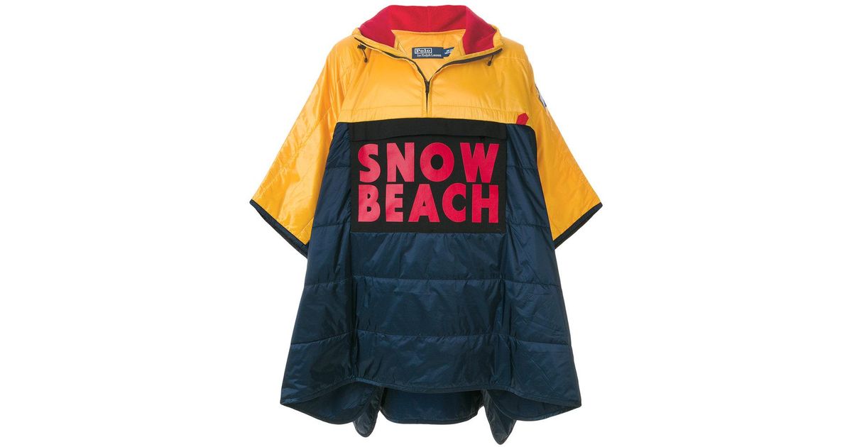 snow beach poncho