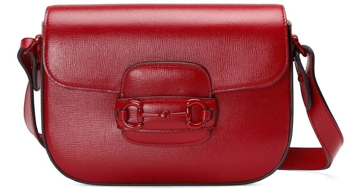 Gucci Horsebit 1955 Small Shoulder Bag in Red Lyst