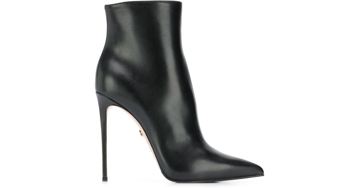 Le Silla Leather Eva Ankle Boot in Black - Lyst