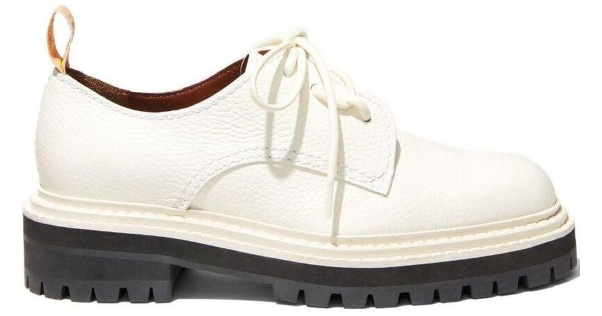 Proenza Schouler Leather Lugsole Oxford Shoes in White Lyst Australia