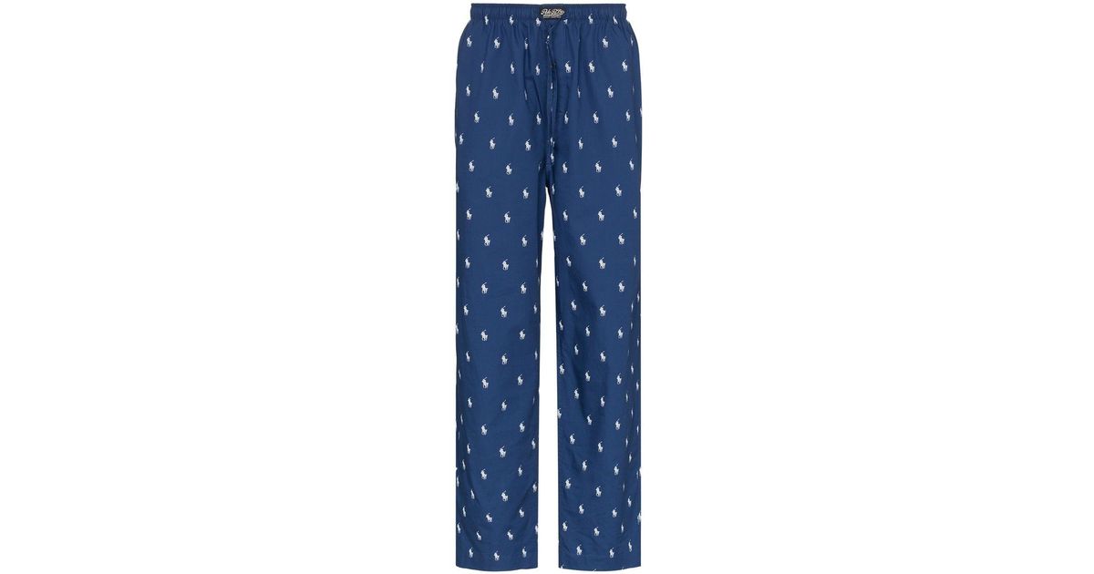 Polo Ralph Lauren Logo Print Pyjama Trousers in Blue for Men | Lyst Canada