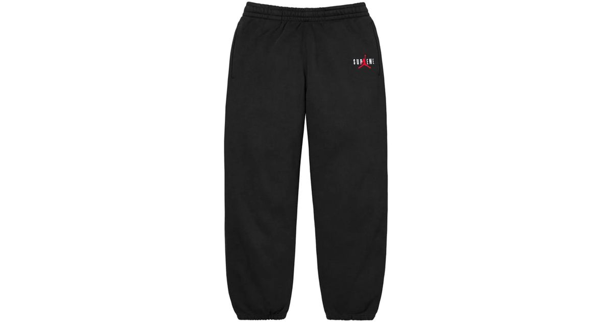 Supreme X Jordan Track Pants in Black for Men | Lyst