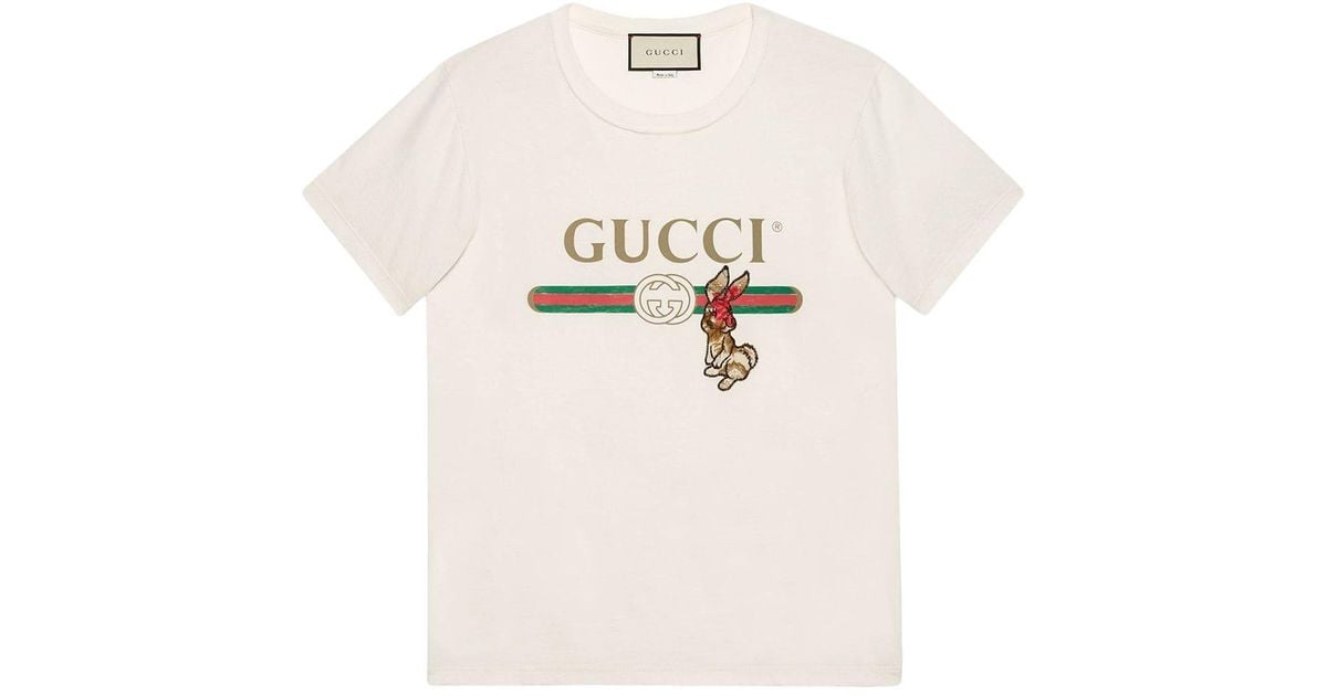 お歳暮･冬ギフト2025｜ギフト・贈り物はセブン Gucci Lyst | Men for White in Rabbit With T-shirt Logo トップス