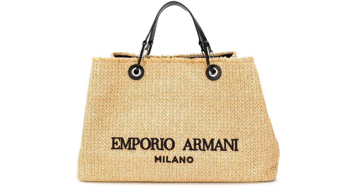 Borsa Shopping di Emporio Armani in Marrone | Lyst