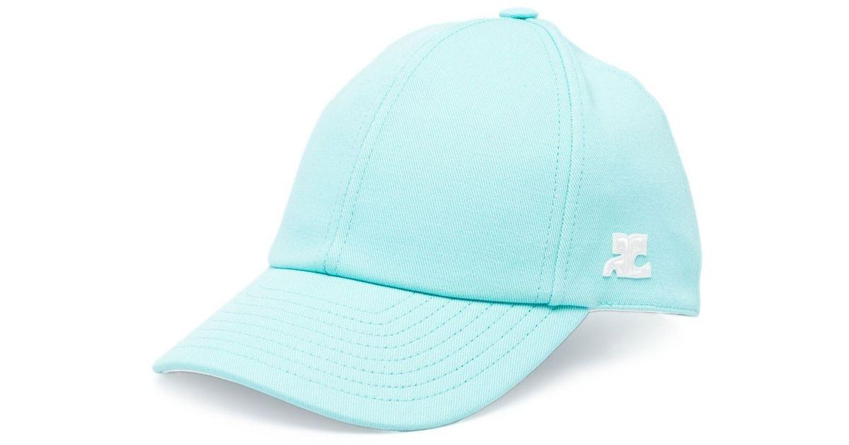 Courreges Cap With Logo in Blue Lyst