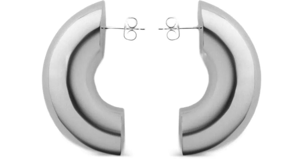 White Chunky Hoop Earrings