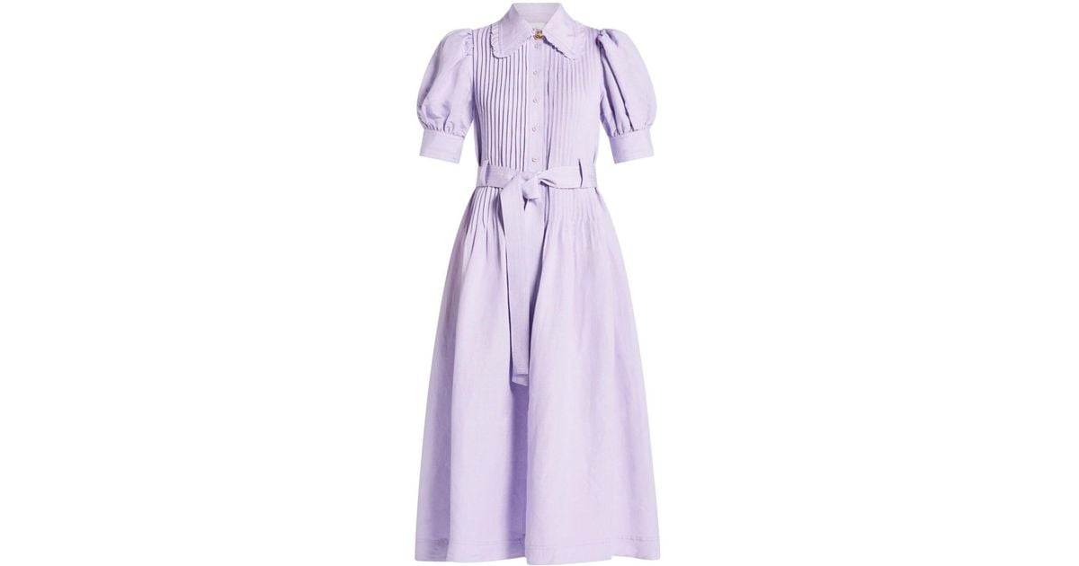 knee length dresses for ladies Primary Belted Midi Dress-IVORY / 4