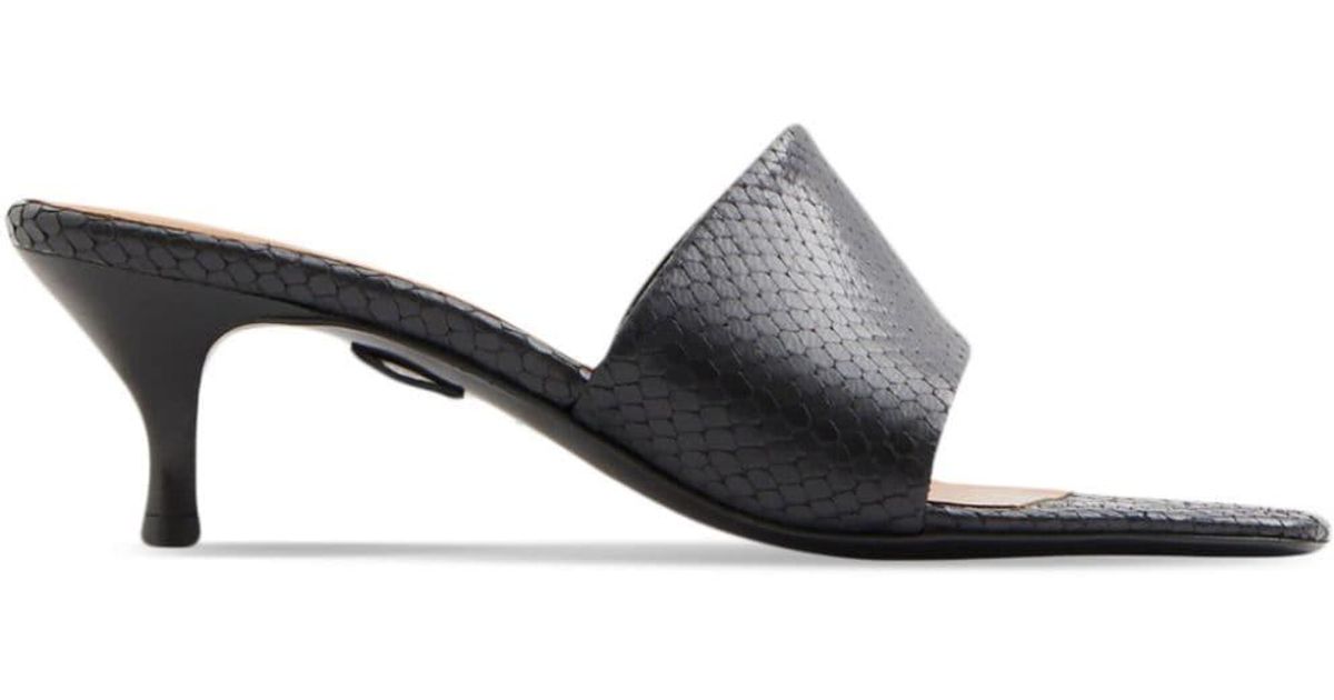 Strappy store snakeskin heels