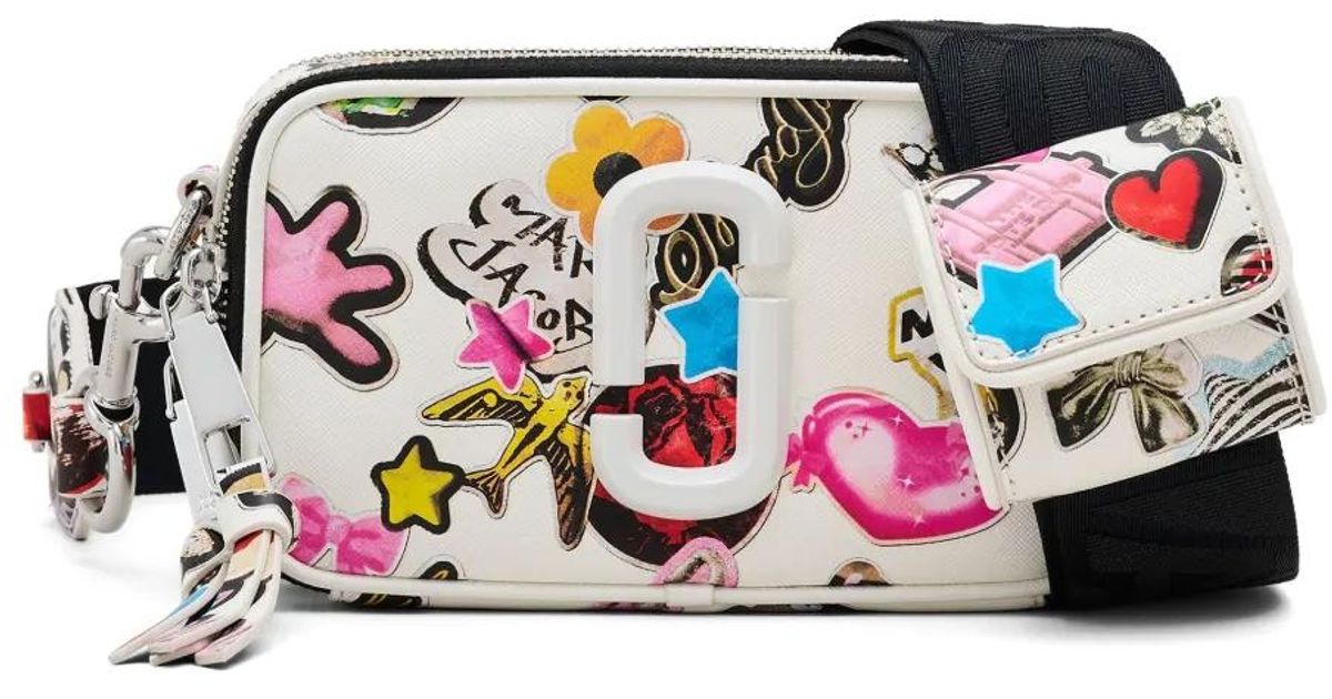 ショルダーバッグ・ポシェット MARC JACOBS The Sticker Snapshot Marc Jacobs The Sticker Snapshot Crossbody Bag | White