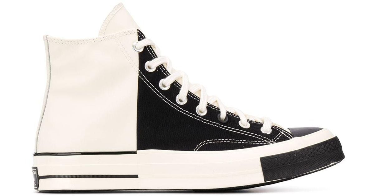 Converse Two-tone High-top Trainers in White for Men | Lyst