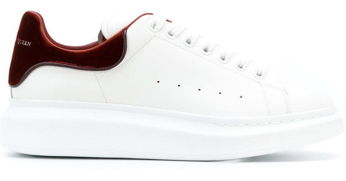 alexander mcqueen red velvet sneakers
