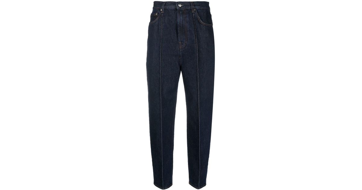Totême Denim High-waist Cropped Jeans in Blue | Lyst