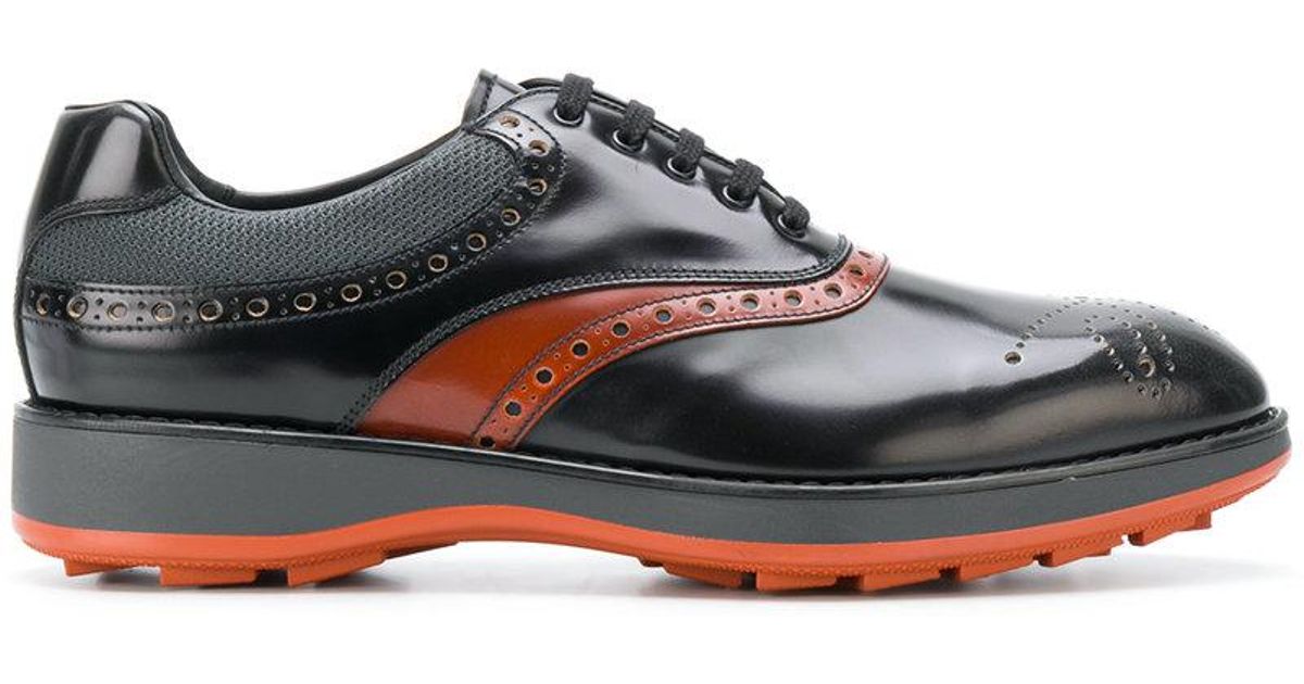 Prada Leather Lace-up Brogues in Brown for Men Mens Shoes Lace-ups Brogues 