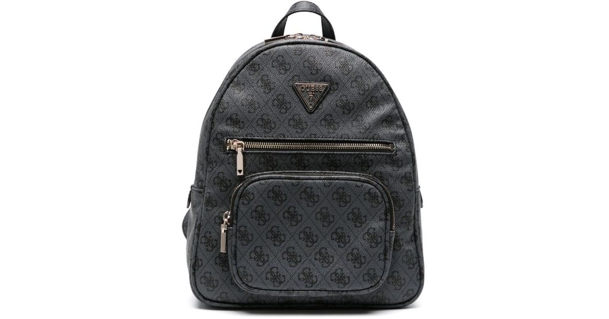 Guess USA Elements Monogram-pattern Backpack in Black | Lyst