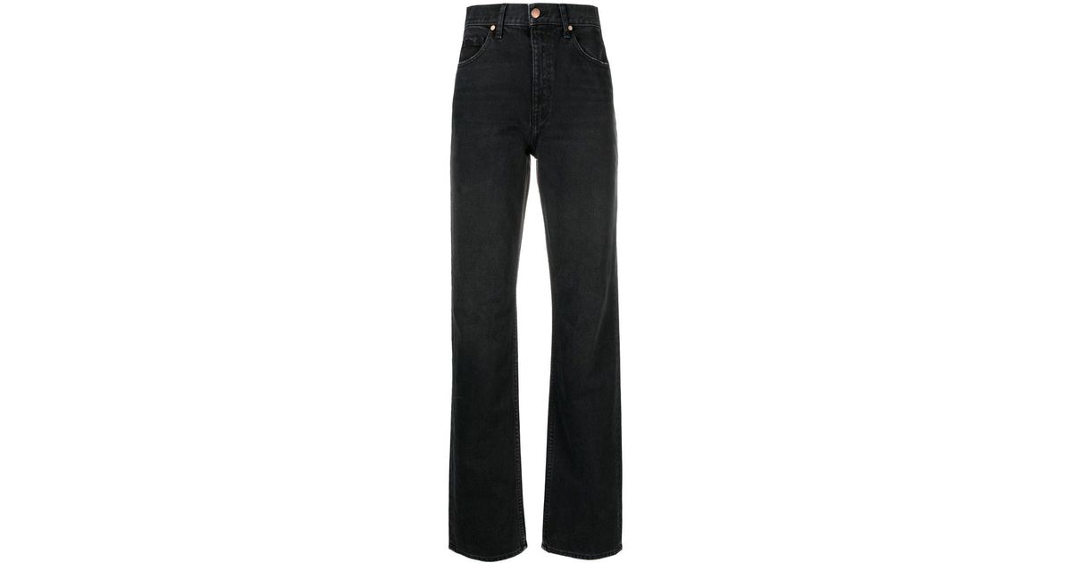 Ulla Johnson Denim Agnes High-waisted Jeans in Black | Lyst