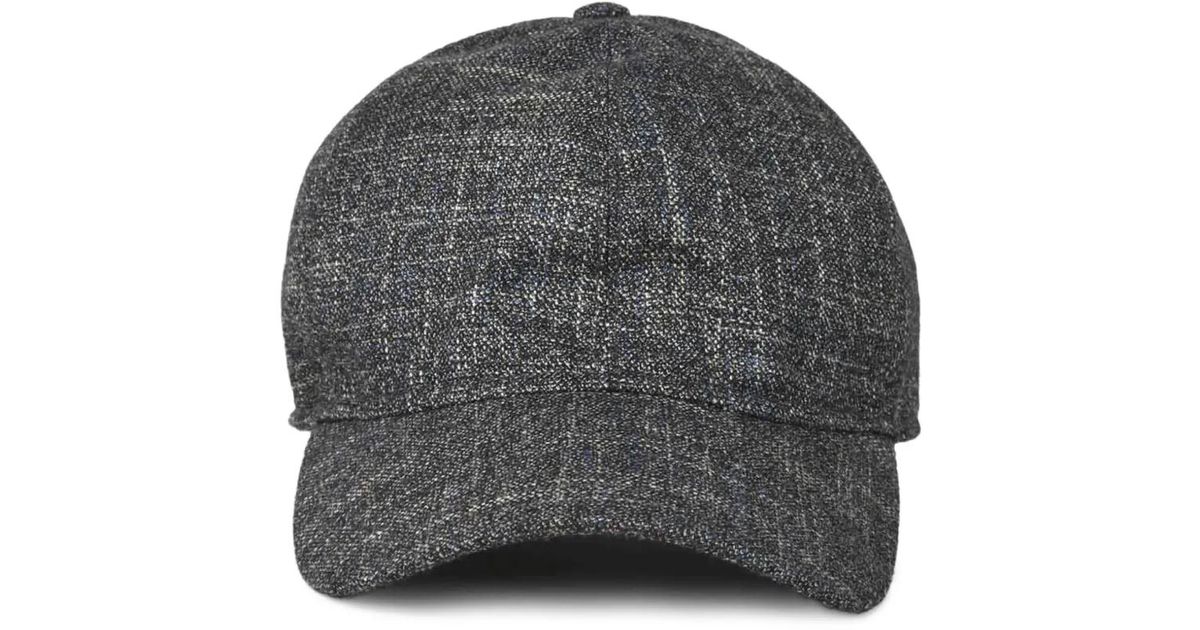 Textured Cap Borsalino Textured Baseball Cap in Gray for Men | Lyst