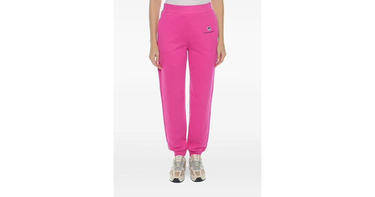 Chiara Ferragni Logo-Embroidered Track Pants in Pink Lyst UK