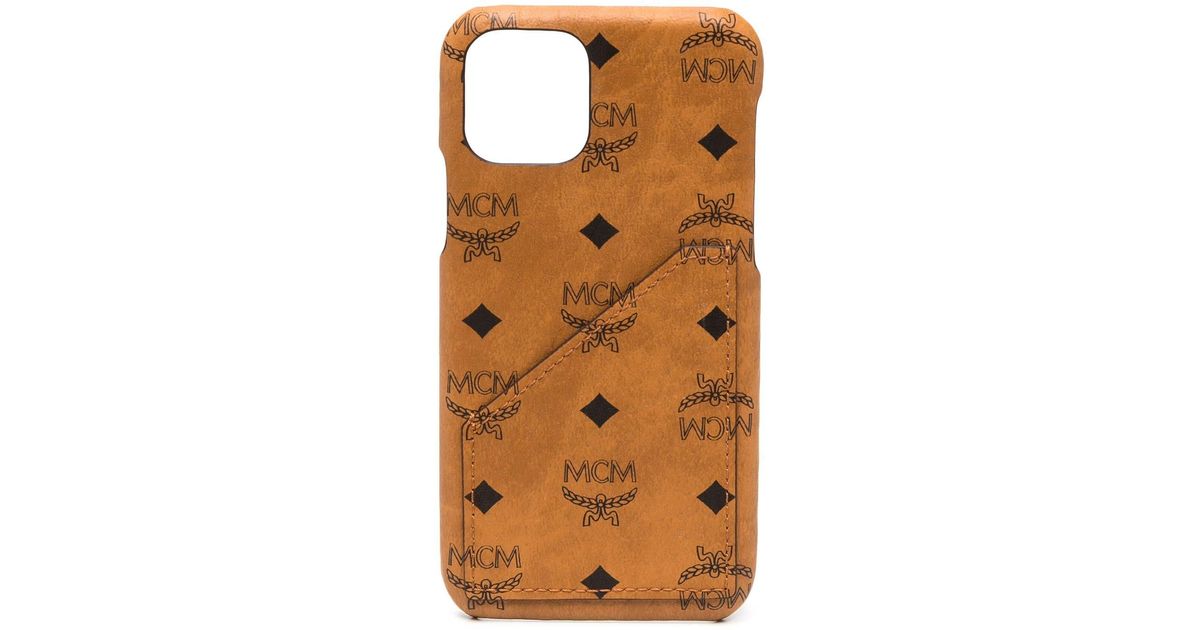 MCM Logo Printed Iphone 11 Pro Case in Brown - Lyst