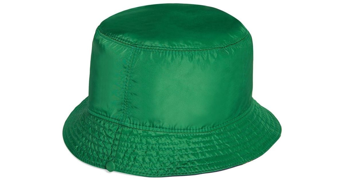 Gucci Synthetic Reversible Bucket Hat in Green for Men Lyst