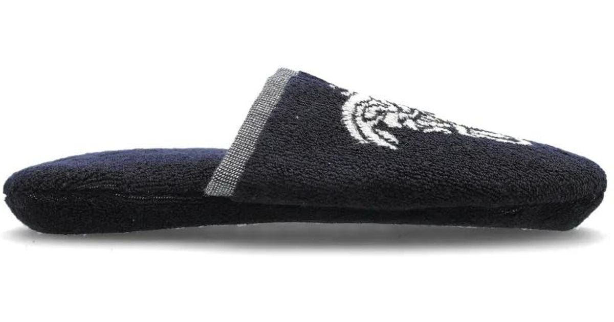 Versace コットンテリー ジャカード スリッポン ホワイト | Lyst
