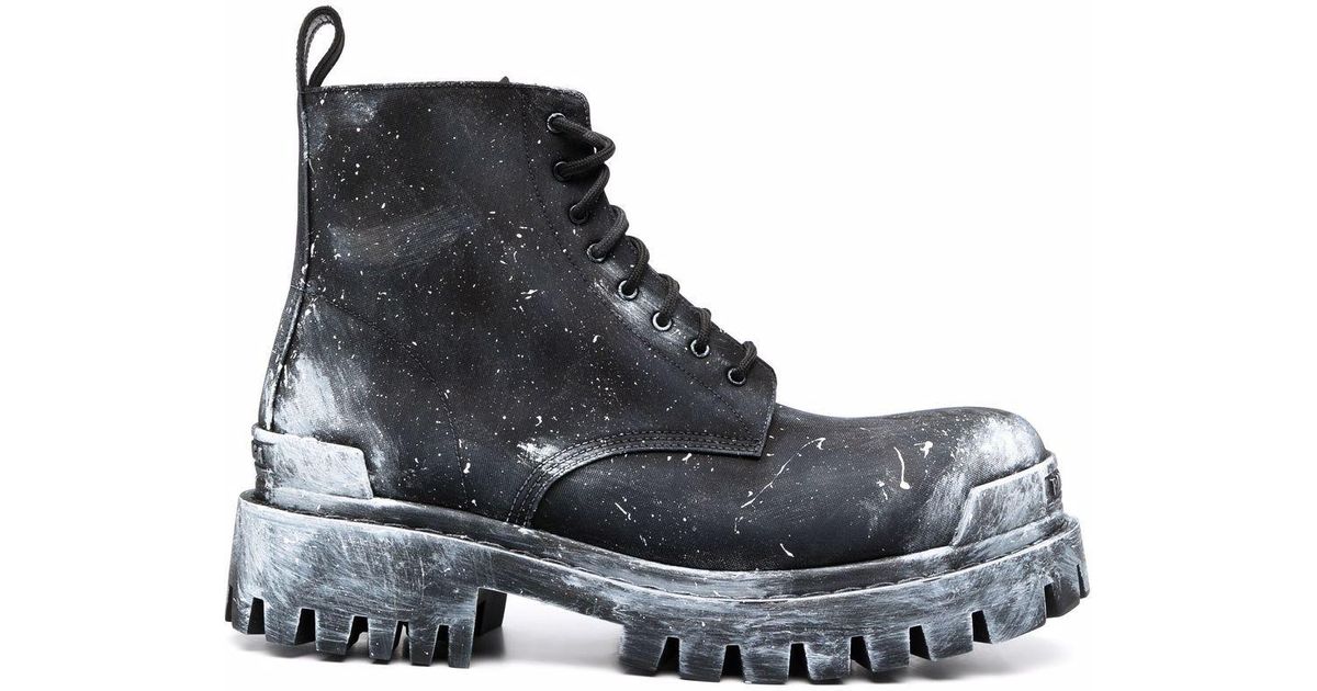 roa paint splatter boots