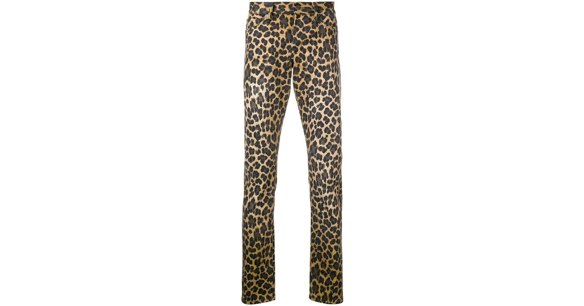 Tom Ford Leopard Print Skinny Jeans in Brown for Men
