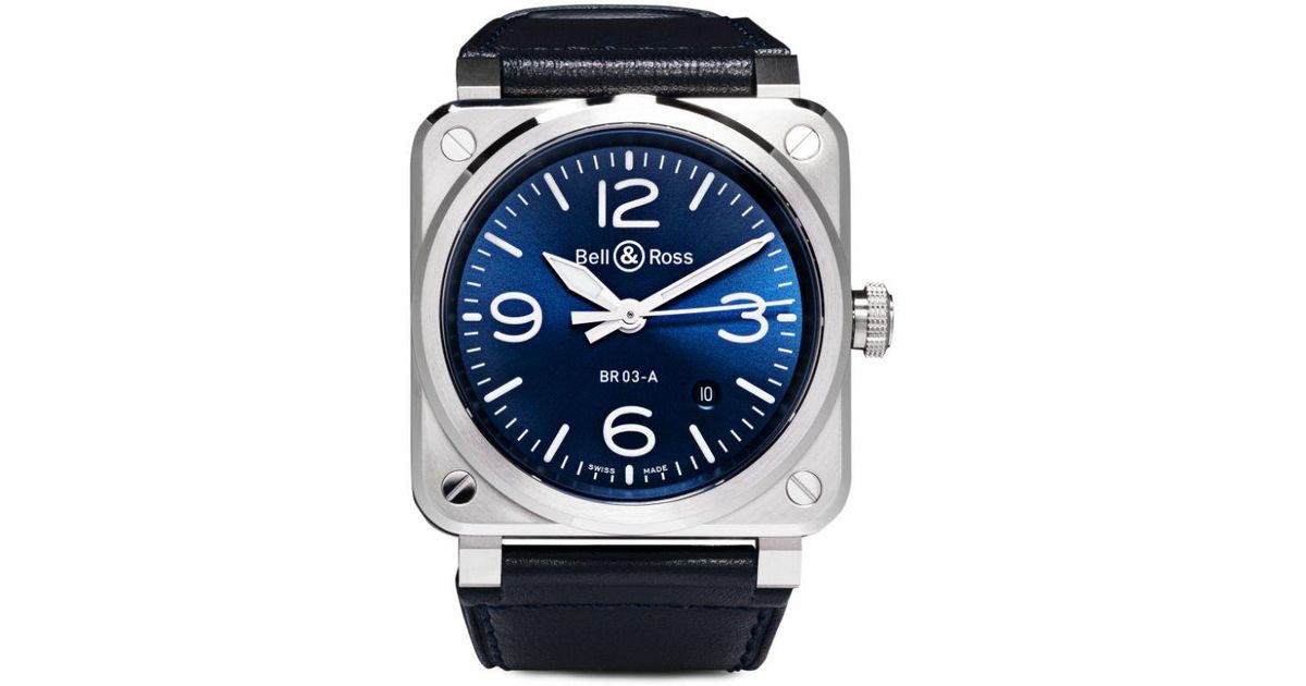 Bell Ross Br 03 41mm in Blue for Men Lyst