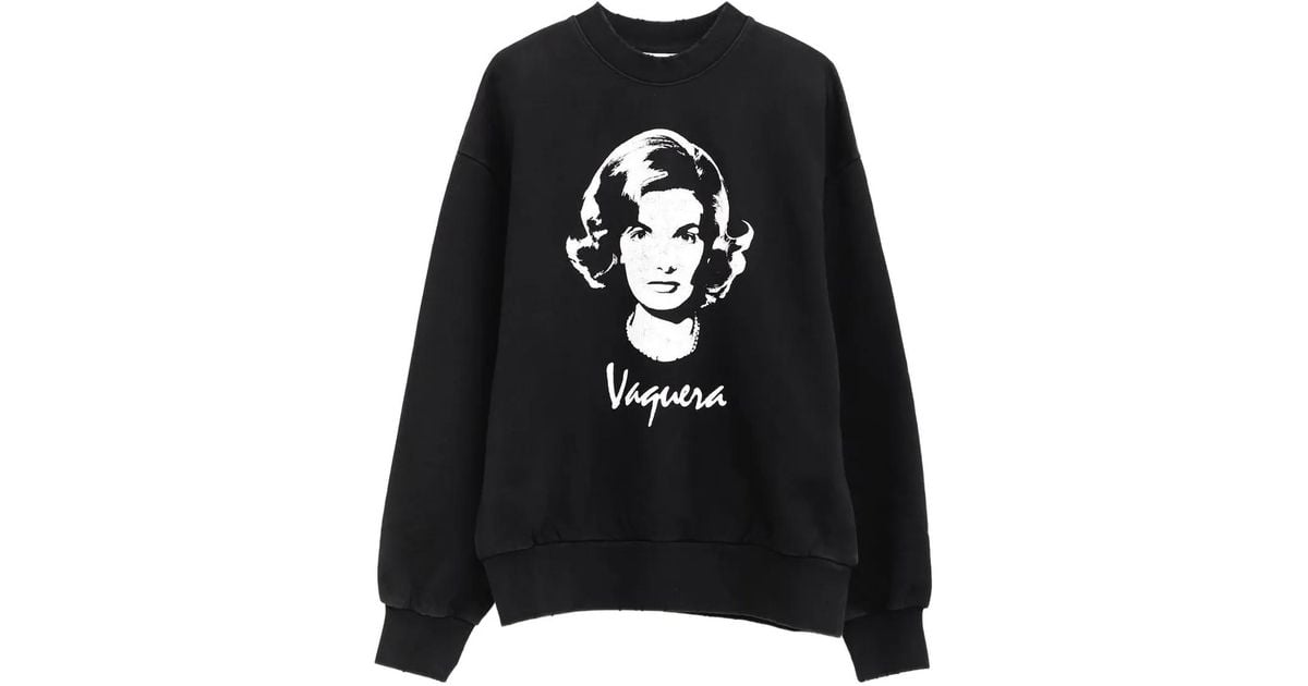 【関税・消費税込み】VAQUERA グラフィック スウェット シャツ 関税込み】VAQUERA ブラック グラフィック スウェットシャツ