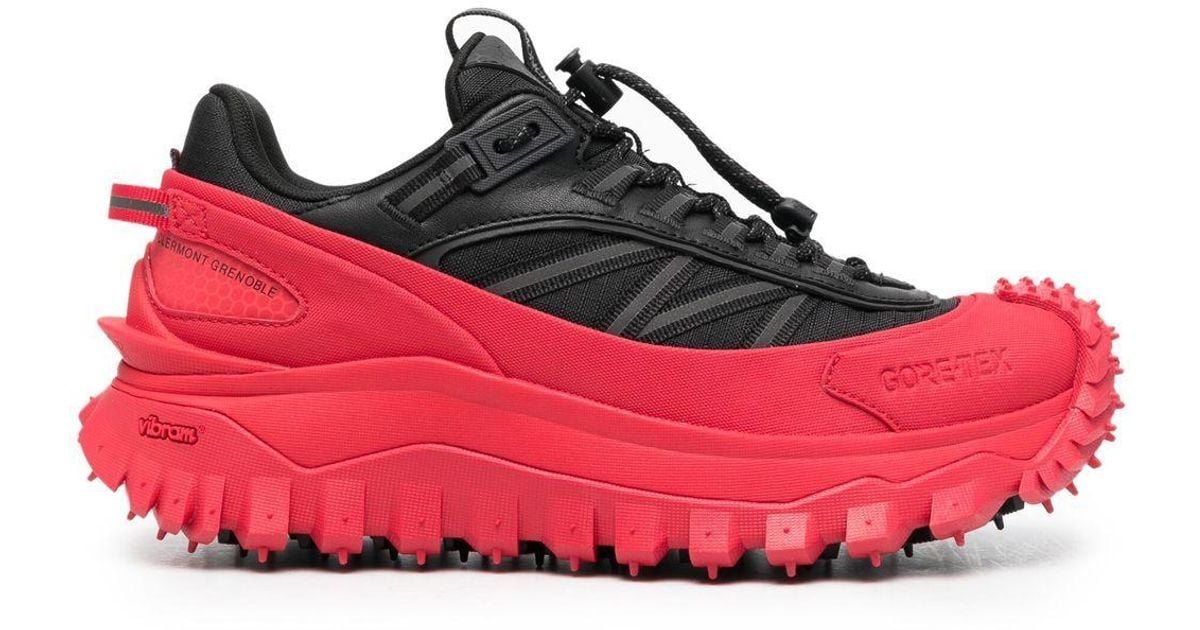 Moncler Trailgrip Gtx Low-top Sneakers in Black (Red) | Lyst Canada