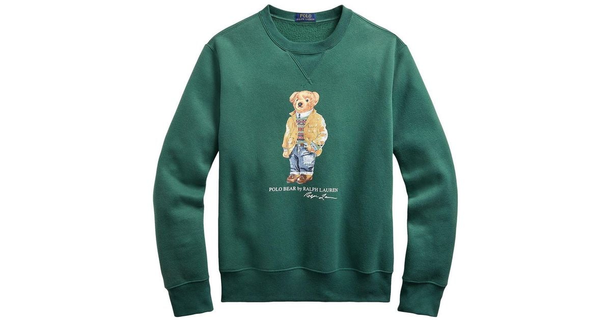 sum afhængige Amerika Polo Ralph Lauren Polo Bear Sweatshirt in Green for Men | Lyst