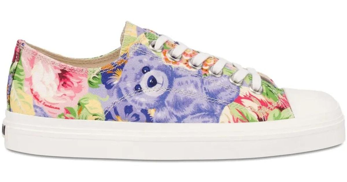 Moschino TeddyBearPrint Sneakers in Blue Lyst