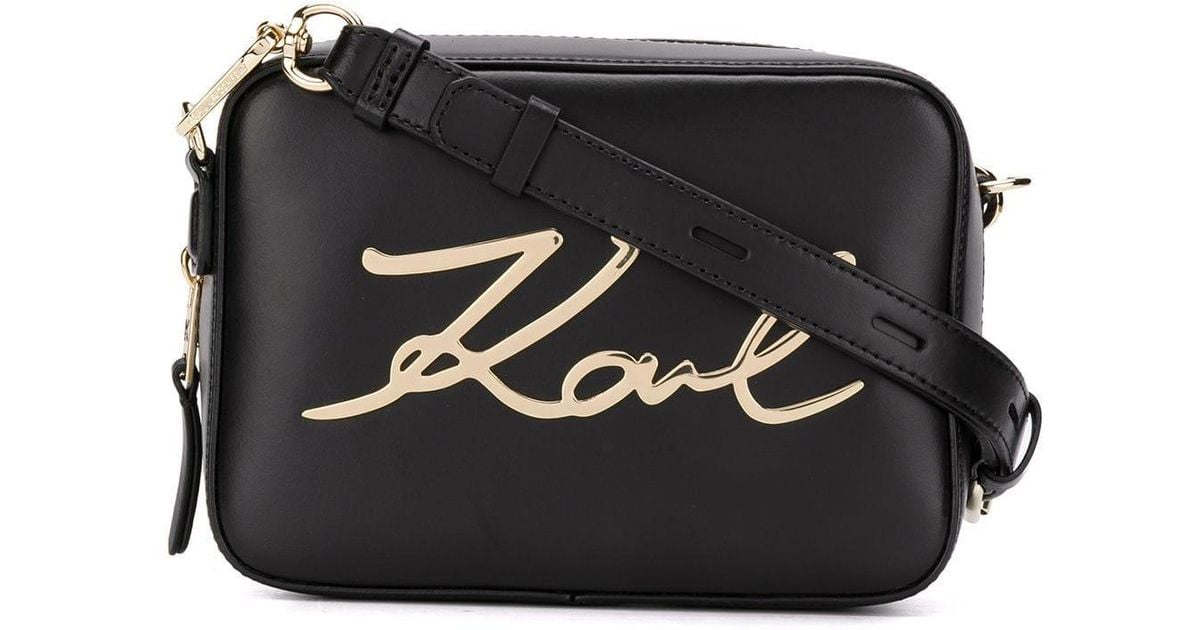 Karl Lagerfeld Leather K/signature Camera Bag in Black Lyst