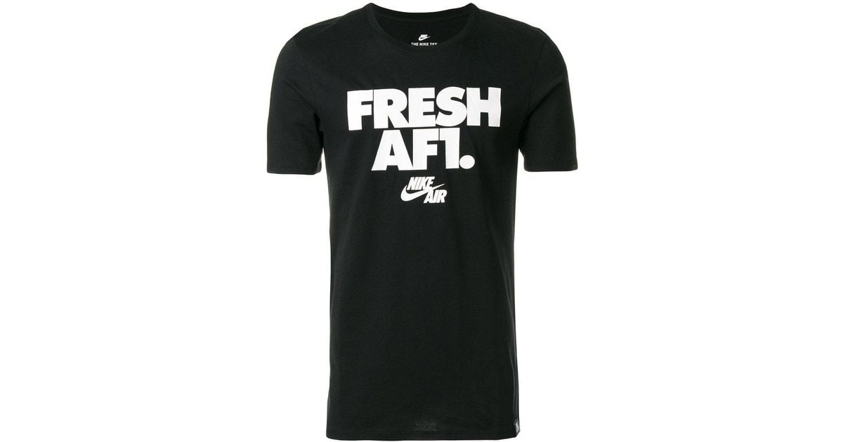Nike Cotton Fresh Af1 T-shirt in Black 