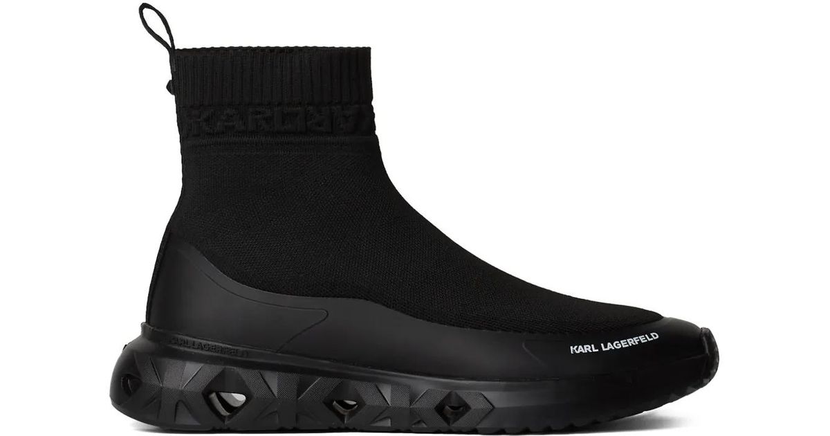 Karl Lagerfeld K/Kite Run Sock Boots in Black for Men Lyst