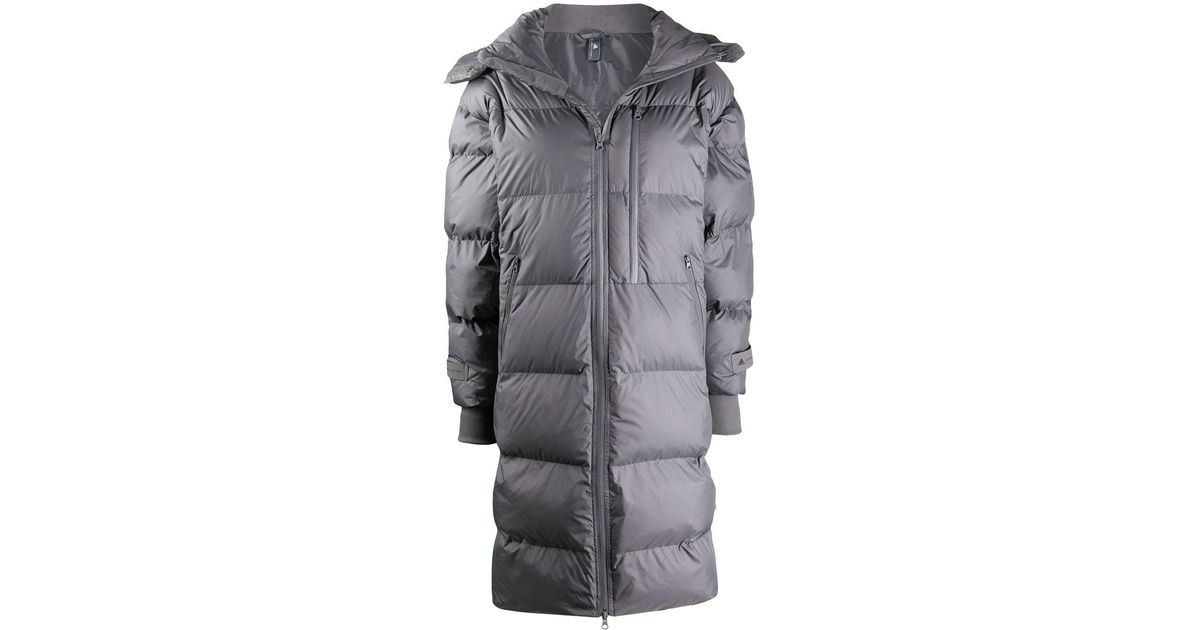 calf length padded coat